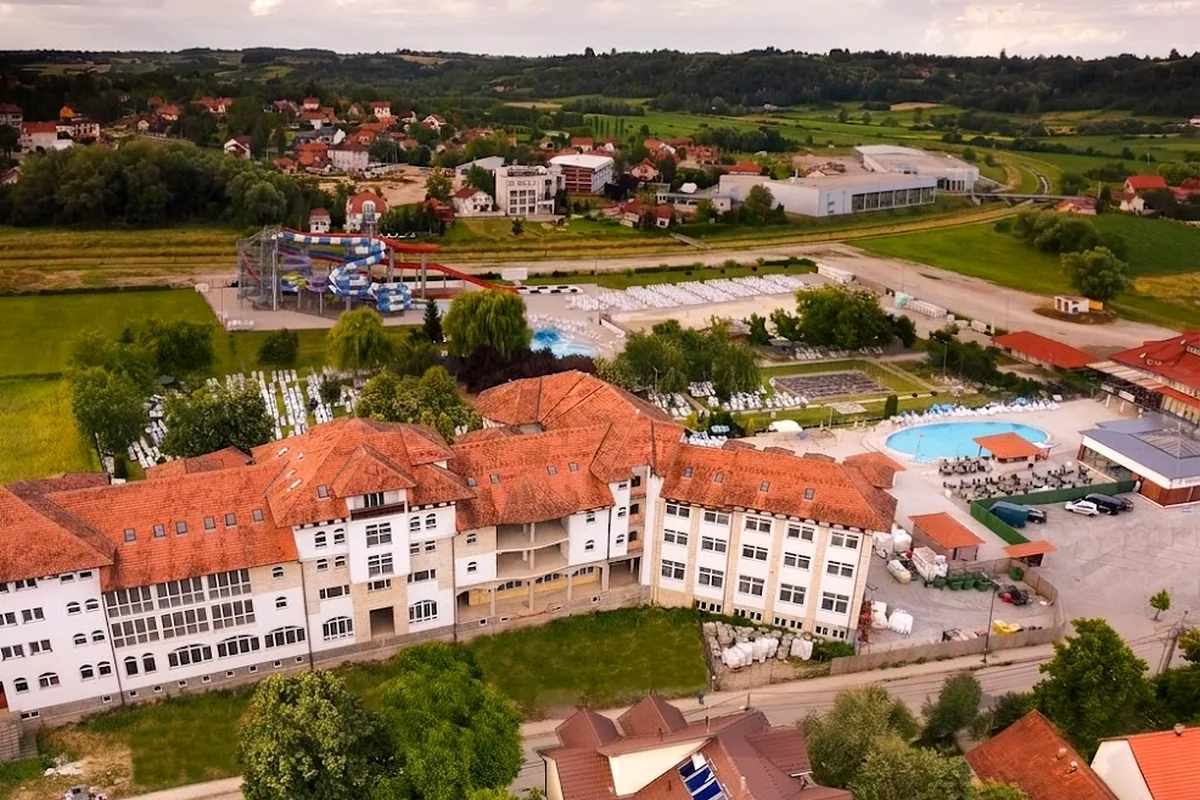 Banja Vrujci and surrounding area from above